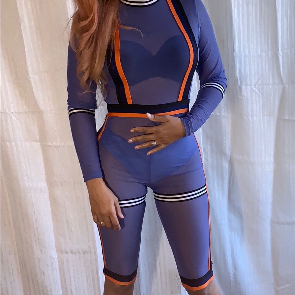 Mesh body suit with matching pantys